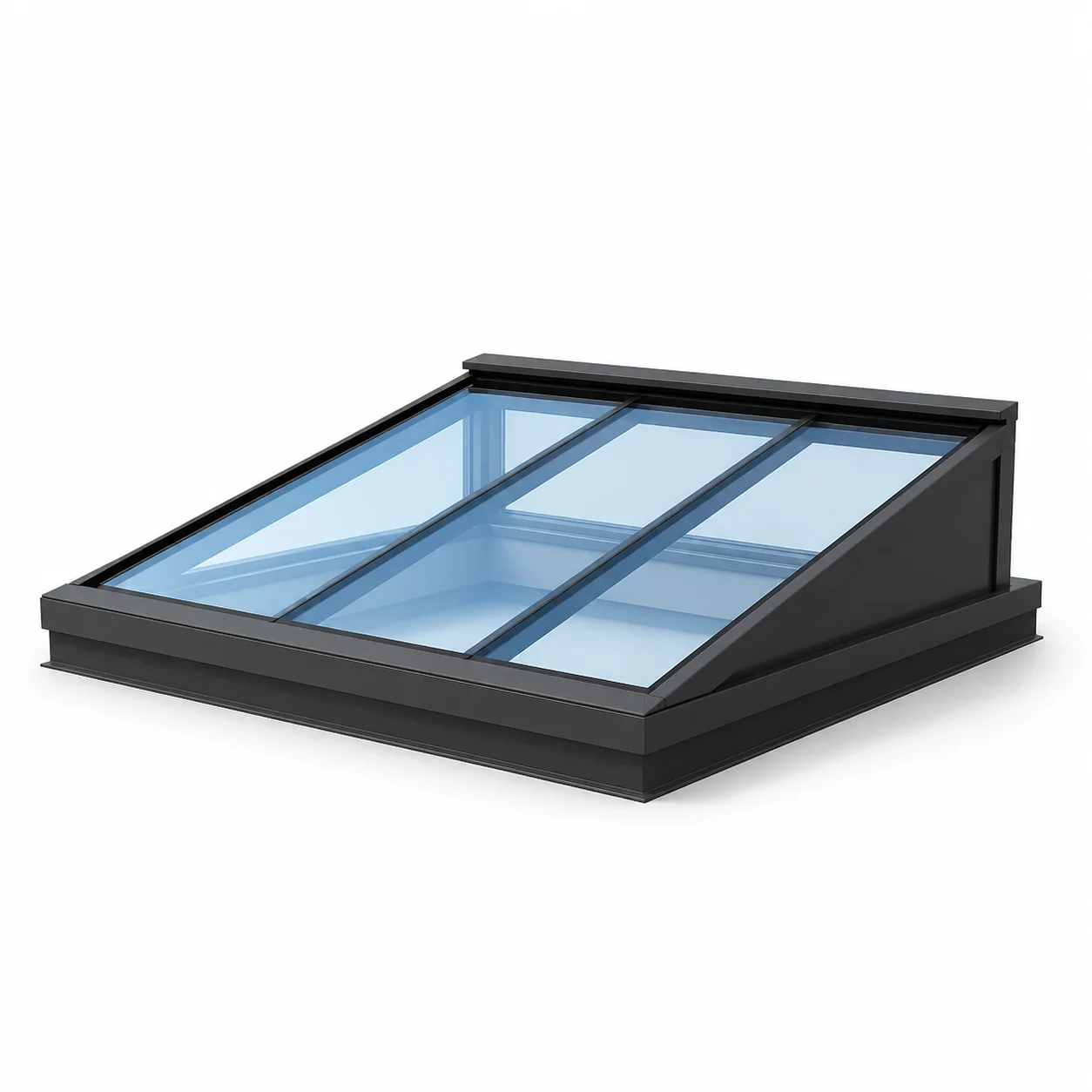 Lean-to skylight 3D render