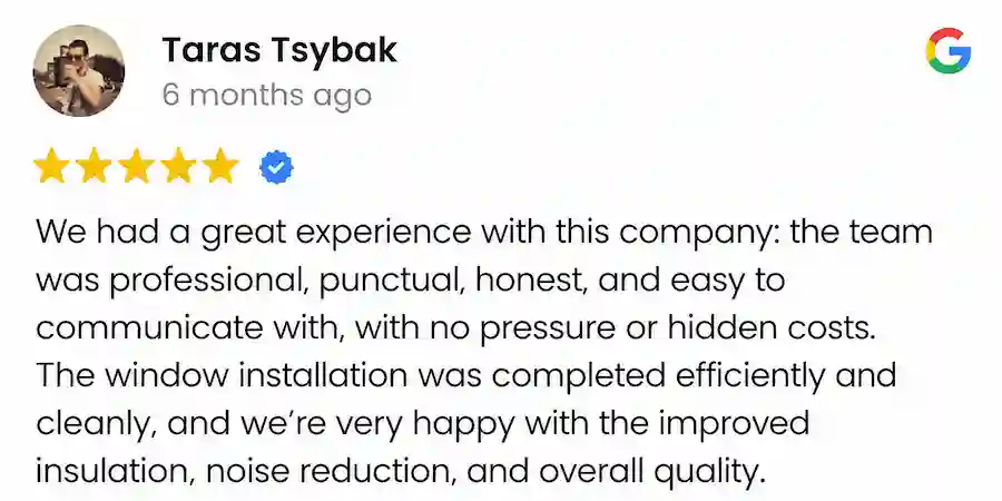 Google Review testimonial 1