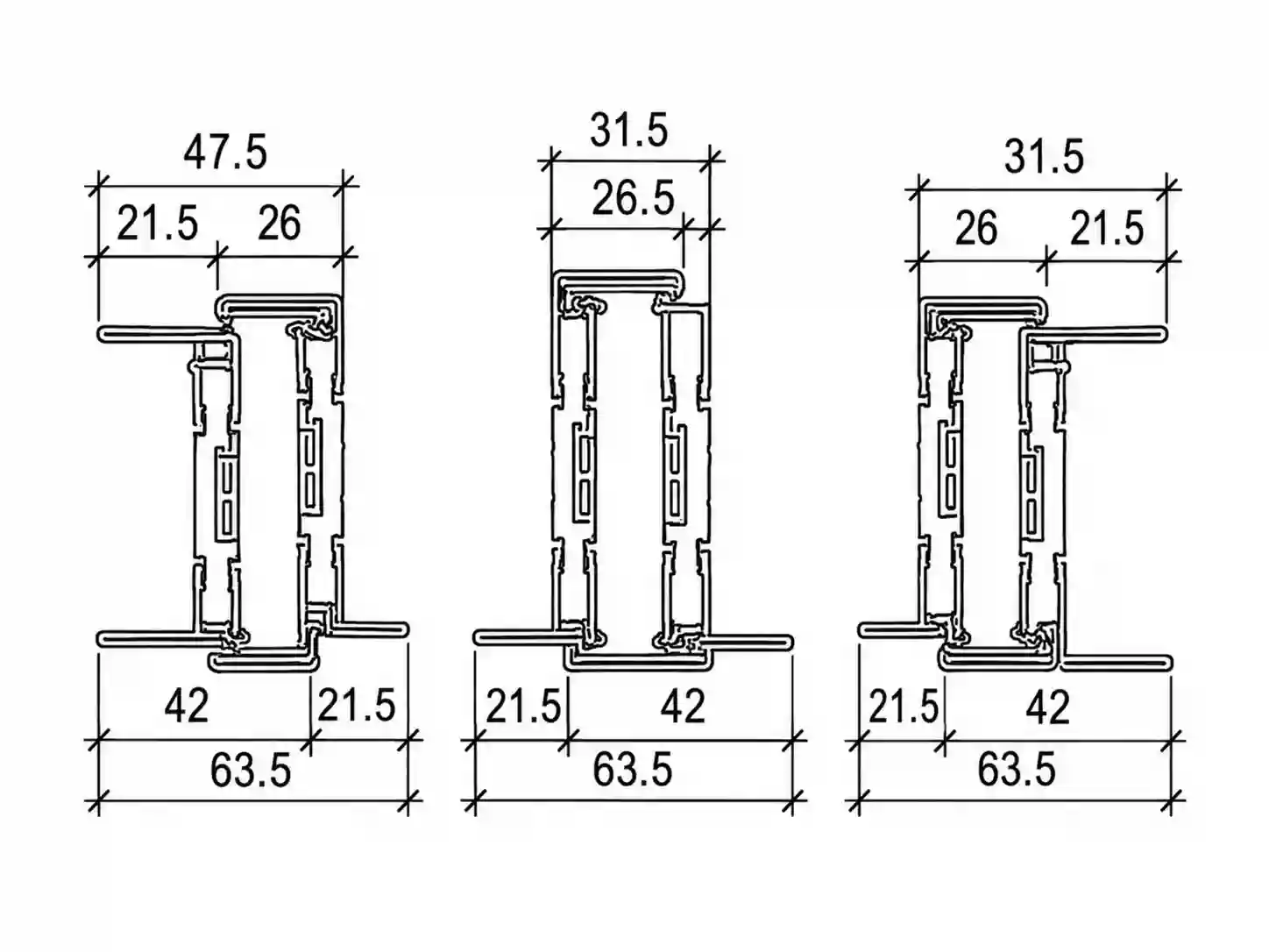 OpenSky Traditional Steel Thermal Break profile drawing