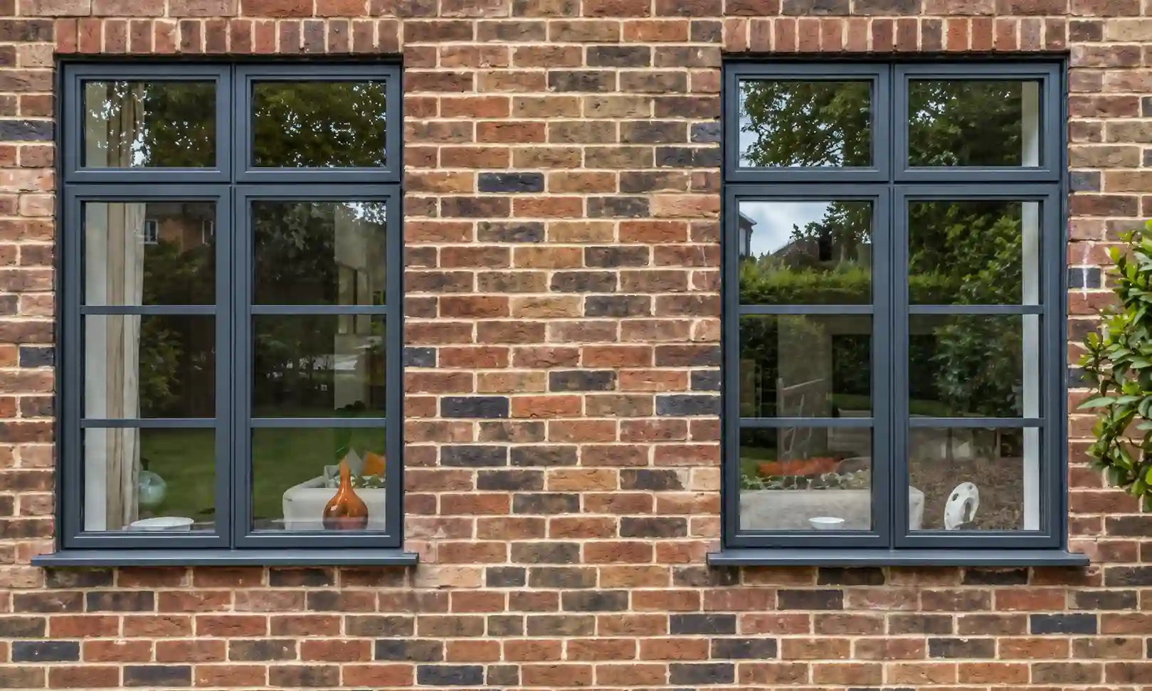 Slim steel-framed architectural windows