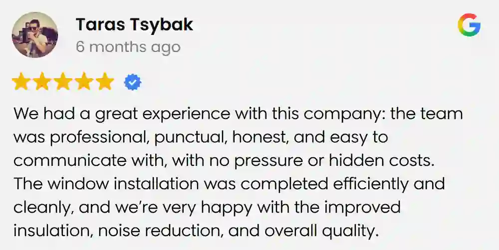 Google Review testimonial 1